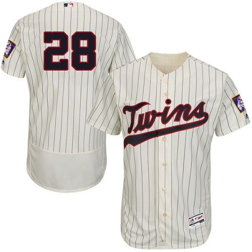 Twins #28 Bert Blyleven Cream Strip Flexbase Authentic Collection Stitched MLB Jersey Twins #28 Bert Blyleven Cream Strip Flexbase Authentic Collection Stitched MLB Jersey