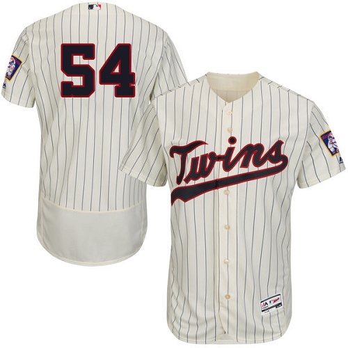 Twins #54 Ervin Santana Cream Strip Flexbase Authentic Collection Stitched MLB Jersey Twins #54 Ervin Santana Cream Strip Flexbase Authentic Collection Stitched MLB Jersey