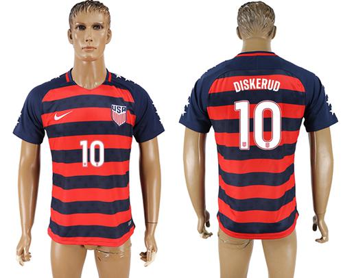 USA #10 Diskerud Away Soccer Country Jersey USA #10 Diskerud Away Soccer Country Jersey