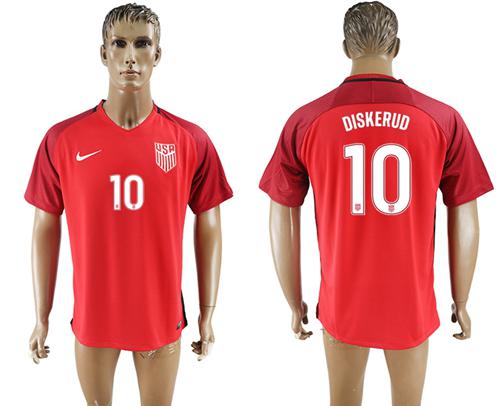 USA #10 Diskerud Away Soccer Country Jersey USA #10 Diskerud Away Soccer Country Jersey