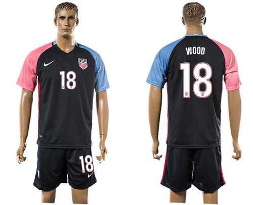 USA #18 Wood Away Soccer Country Jersey USA #18 Wood Away Soccer Country Jersey