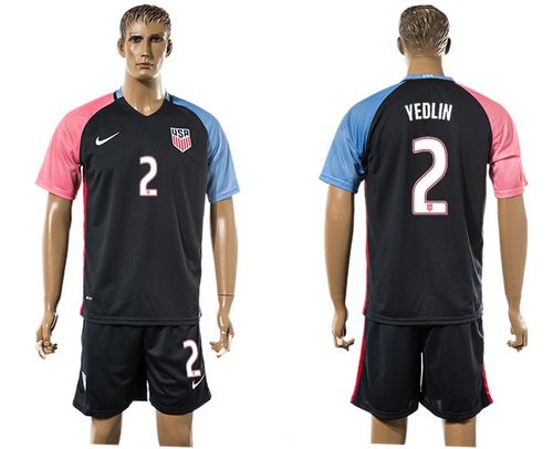 USA #2 Yedlin Away Soccer Country Jersey USA #2 Yedlin Away Soccer Country Jersey