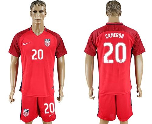 USA #20 Cameron Away Soccer Country Jersey USA #20 Cameron Away Soccer Country Jersey