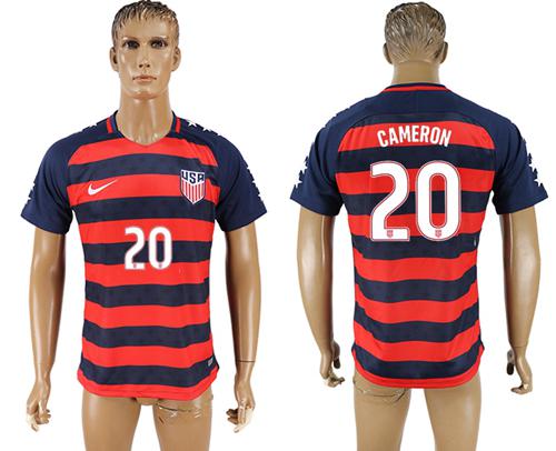 USA #20 Cameron Away Soccer Country Jersey USA #20 Cameron Away Soccer Country Jersey