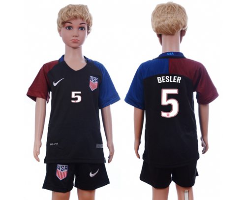 USA #5 Besler Away Kid Soccer Country Jersey USA #5 Besler Away Kid Soccer Country Jersey