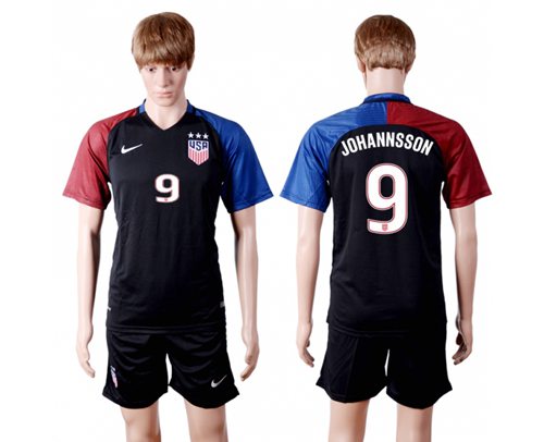 USA #9 Johannsson Away(Three Star) Soccer Country Jersey USA #9 Johannsson Away(Three Star) Soccer Country Jersey