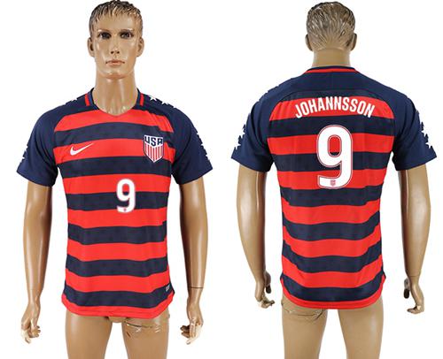 USA #9 Johannsson Away Soccer Country Jersey USA #9 Johannsson Away Soccer Country Jersey