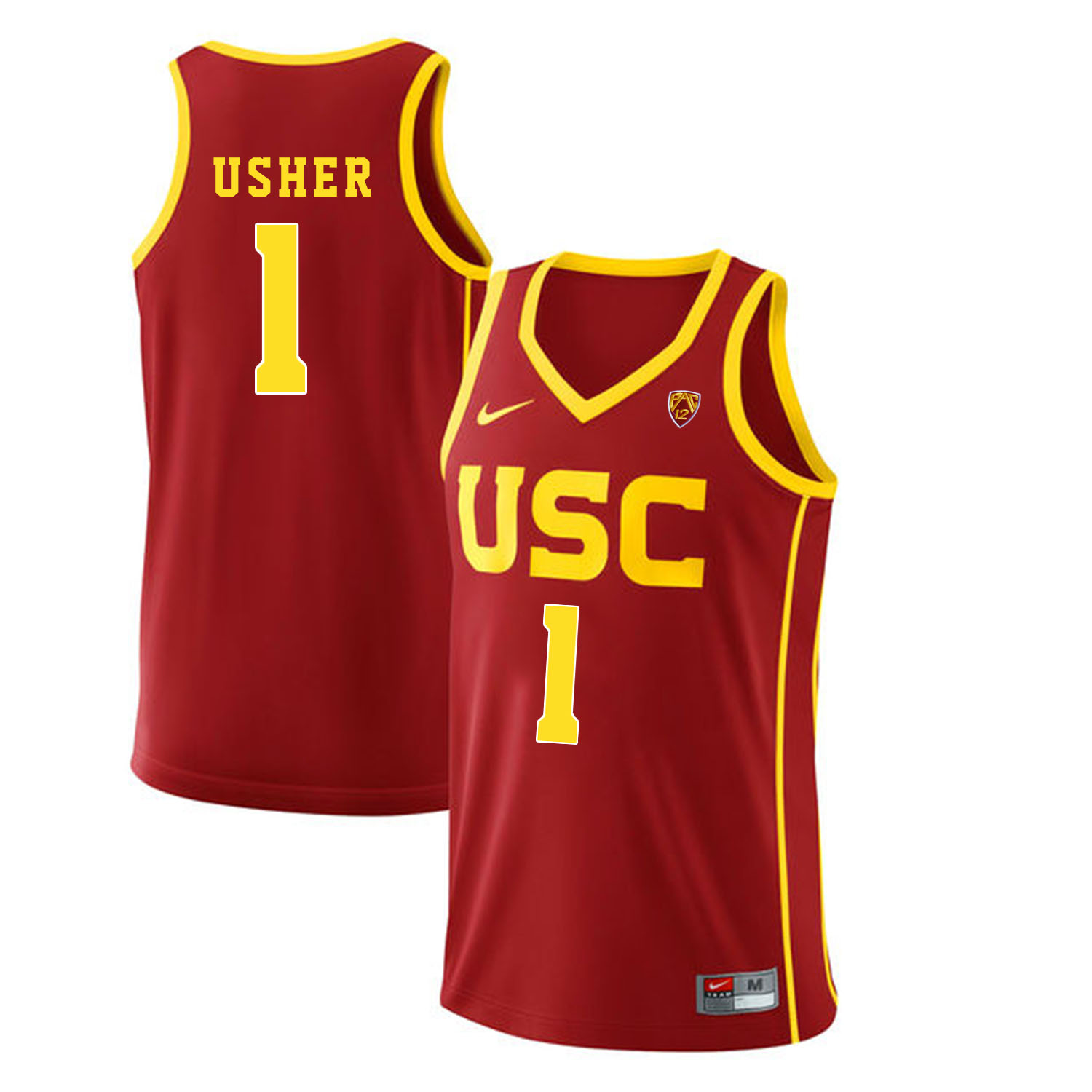USC Trojans #1 Jordan Usher Red College Basketball Jersey USC Trojans #1 Jordan Usher Red College Basketball Jersey