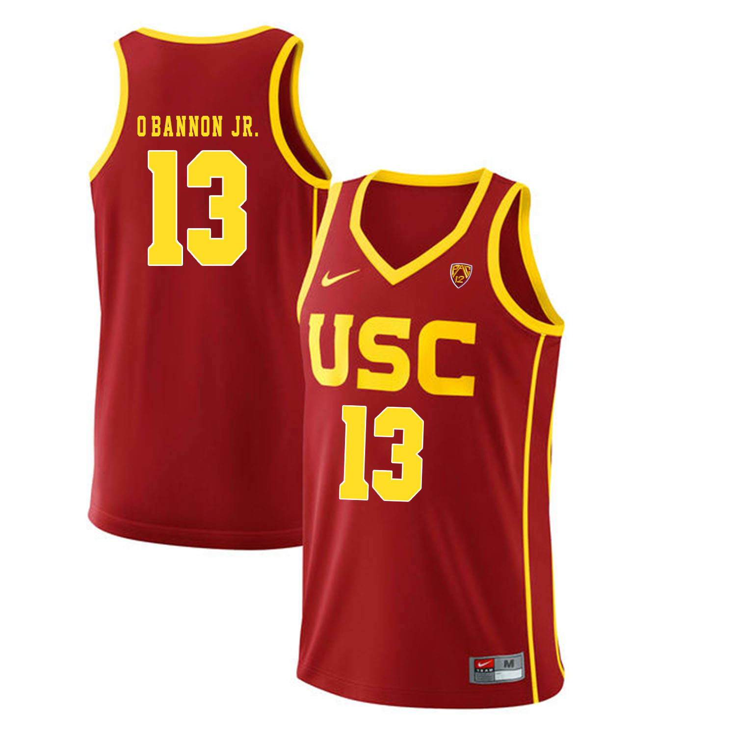 USC Trojans #13 Charles O'Bannon Jr Red College Basketball Jersey