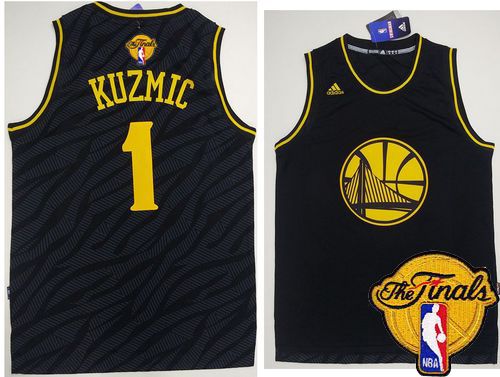 Warriors #1 Ognjen Kuzmic Black Precious Metals Fashion The Finals Patch Stitched NBA Jersey Warriors #1 Ognjen Kuzmic Black Precious Metals Fashion The Finals Patch Stitched NBA Jersey