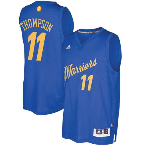 Warriors #11 Klay Thompson Blue 2016-2017 Christmas Day Stitched NBA Jersey Warriors #11 Klay Thompson Blue 2016-2017 Christmas Day Stitched NBA Jersey