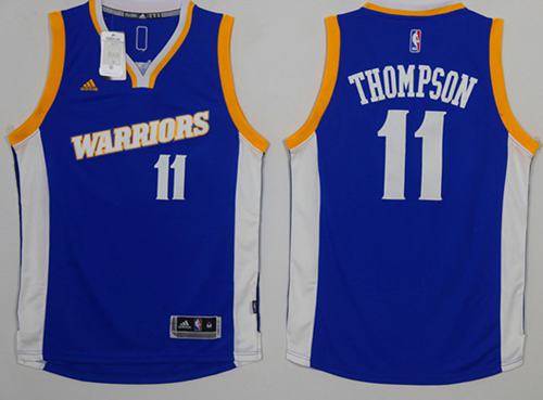 Warriors #11 Klay Thompson Royal Stretch Crossover Stitched NBA Jersey Warriors #11 Klay Thompson Royal Stretch Crossover Stitched NBA Jersey