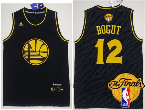 Warriors #12 Andrew Bogut Black Precious Metals Fashion The Finals Patch Stitched NBA Jersey Warriors #12 Andrew Bogut Black Precious Metals Fashion The Finals Patch Stitched NBA Jersey