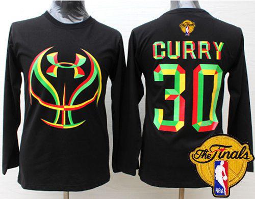 Warriors #30 Stephen Curry Black Candy Under Armour Long Sleeve The Finals Patch Stitched NBA Jersey Warriors #30 Stephen Curry Black Candy Under Armour Long Sleeve The Finals Patch Stitched NBA Jersey