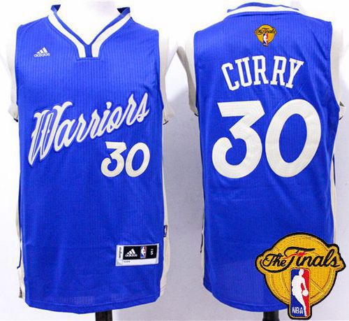 Warriors #30 Stephen Curry Blue 2015-2016 Christmas Day The Finals Patch Stitched NBA Jersey Warriors #30 Stephen Curry Blue 2015-2016 Christmas Day The Finals Patch Stitched NBA Jersey