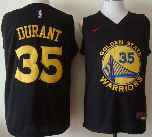 Warriors #35 Kevin Durant Black Fashion Stitched NBA Jersey Warriors #35 Kevin Durant Black Fashion Stitched NBA Jersey