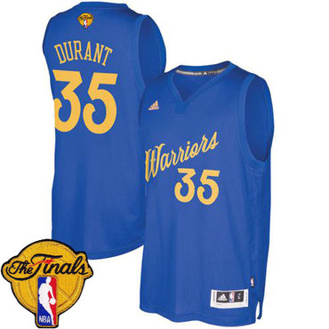 Warriors #35 Kevin Durant Blue 2016-2017 Christmas Day The Finals Patch Stitched NBA Jersey Warriors #35 Kevin Durant Blue 2016-2017 Christmas Day The Finals Patch Stitched NBA Jersey
