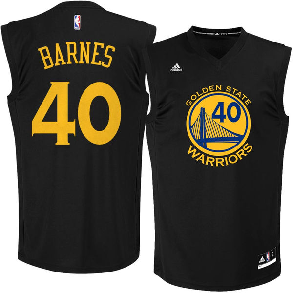 Warriors 40 Harrison Barnes Black Fashion Replica Jersey Warriors 40 Harrison Barnes Black Fashion Replica Jersey