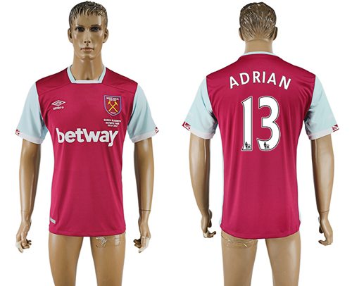 West Ham United #13 Adrian Home Soccer Club Jersey West Ham United #13 Adrian Home Soccer Club Jersey