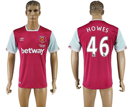 West Ham United #46 Howes Home Soccer Club Jersey West Ham United #46 Howes Home Soccer Club Jersey