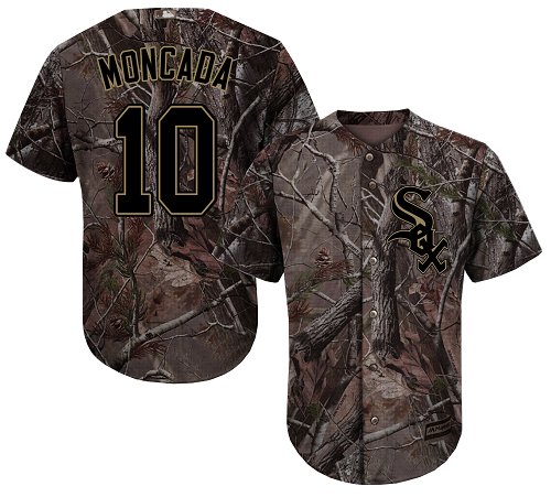 White Sox #10 Yoan Moncada Camo Realtree Collection Cool Base Stitched Youth Baseball Jersey White Sox #10 Yoan Moncada Camo Realtree Collection Cool Base Stitched Youth Baseball Jersey