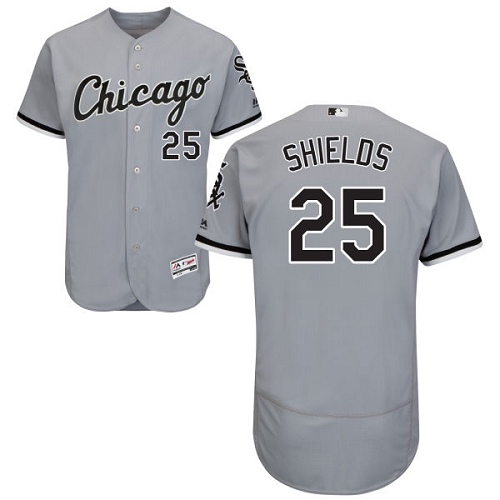White Sox #25 James Shields Grey Flexbase Authentic Collection Stitched MLB Jersey White Sox #25 James Shields Grey Flexbase Authentic Collection Stitched MLB Jersey