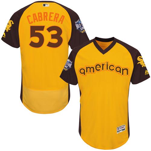 White Sox #53 Melky Cabrera Gold Flexbase Authentic Collection 2016 All-Star American League Stitched MLB Jersey White Sox #53 Melky Cabrera Gold Flexbase Authentic Collection 2016 All-Star American League Stitched MLB Jersey