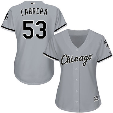 White Sox #53 Melky Cabrera Grey Road Women's Stitched MLB Jersey White Sox #53 Melky Cabrera Grey Road Women's Stitched MLB Jersey