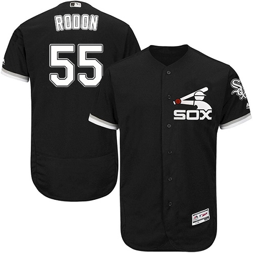 White Sox #55 Carlos Rodon Black Flexbase Authentic Collection Stitched MLB Jersey White Sox #55 Carlos Rodon Black Flexbase Authentic Collection Stitched MLB Jersey