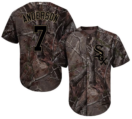 White Sox #7 Tim Anderson Camo Realtree Collection Cool Base Stitched Youth Baseball Jersey White Sox #7 Tim Anderson Camo Realtree Collection Cool Base Stitched Youth Baseball Jersey