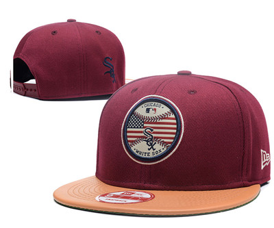 White Sox Team Logo Burgundy Adjustable Hat GS