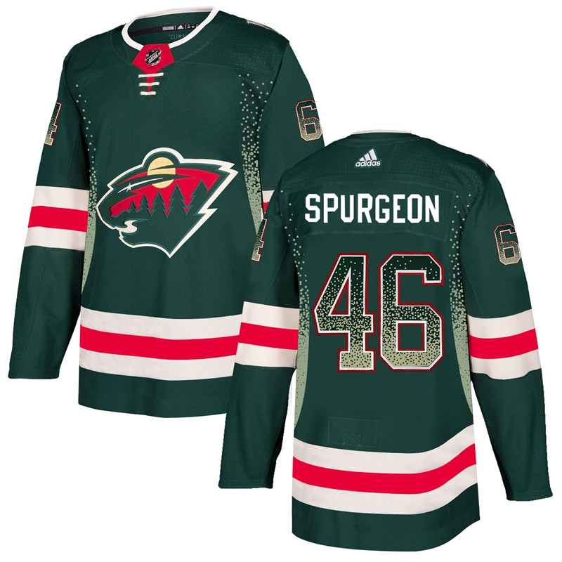 Wild 46 Jared Spurgeon Green Drift Fashion Adidas Jersey Wild 46 Jared Spurgeon Green Drift Fashion Adidas Jersey