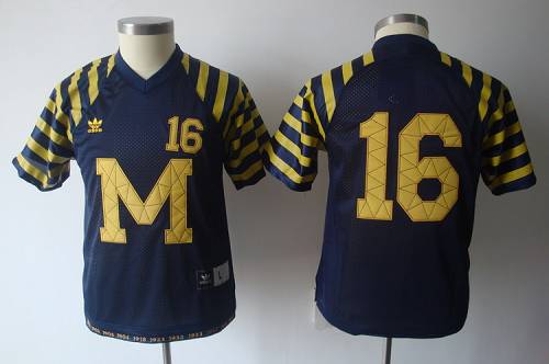 Wolverines #16 Denard Robinson Blue Under The Lights Stitched Youth NCAA Jersey Wolverines #16 Denard Robinson Blue Under The Lights Stitched Youth NCAA Jersey