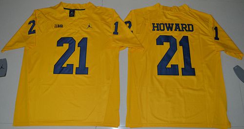 Wolverines #21 Desmond Howard Gold Jordan Brand Limited Stitched NCAA Jersey Wolverines #21 Desmond Howard Gold Jordan Brand Limited Stitched NCAA Jersey