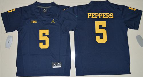 Wolverines #5 Jabrill Peppers Navy Blue Jordan Brand Stitched Youth NCAA Jersey Wolverines #5 Jabrill Peppers Navy Blue Jordan Brand Stitched Youth NCAA Jersey