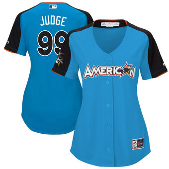 Women's American League Yankees Aaron Judge Majestic Blue 2017 MLB All-Star Game Home Run Derby Jersey Women's American League Yankees Aaron Judge Majestic Blue 2017 MLB All-Star Game Home Run Derby Jersey