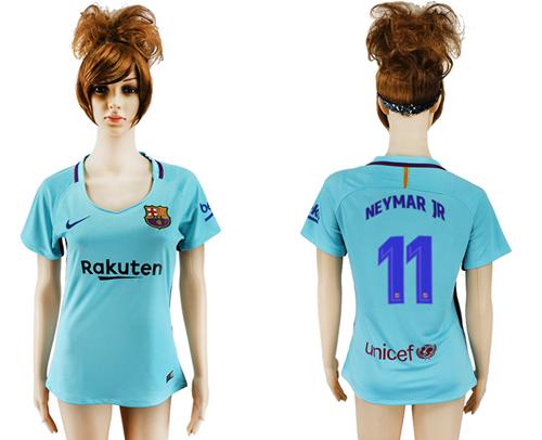 Women's Barcelona #11 Neymar Jr Away Soccer Club Jersey Women's Barcelona #11 Neymar Jr Away Soccer Club Jersey