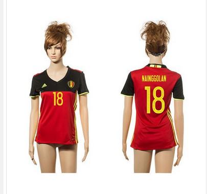 Women's Belgium #18 Nainggolan Red Home Soccer Country Jersey