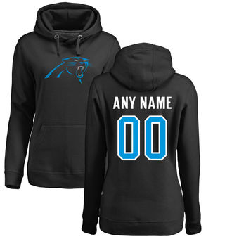 Women's Carolina Panthers Pro Line Black Any Name & Number Logo Personalized Pullover Hoodie Women's Carolina Panthers Pro Line Black Any Name & Number Logo Personalized Pullover Hoodie