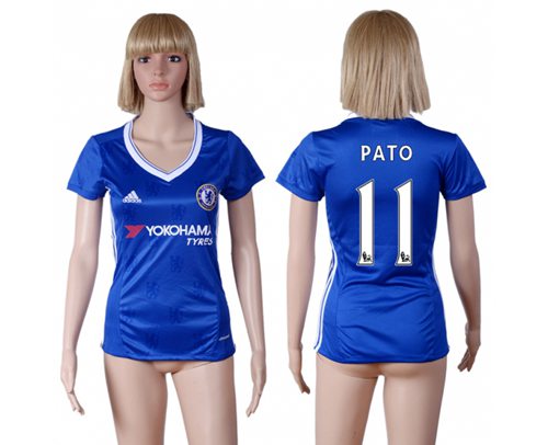 Women's Chelsea #11 Pato Home Soccer Club Jersey Women's Chelsea #11 Pato Home Soccer Club Jersey