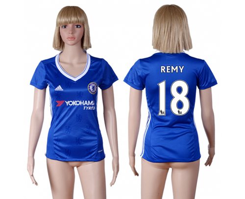 Women's Chelsea #18 Remy Home Soccer Club Jersey Women's Chelsea #18 Remy Home Soccer Club Jersey