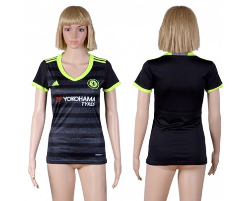 Women's Chelsea Blank Away Soccer Club Jersey Women's Chelsea Blank Away Soccer Club Jersey
