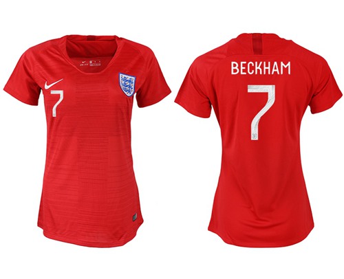 Women's England #7 Beckham Away Soccer Country Jersey Women's England #7 Beckham Away Soccer Country Jersey