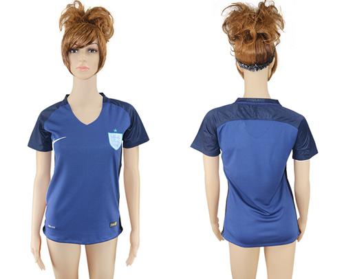 Women's England Blank Away Soccer Country Jersey Women's England Blank Away Soccer Country Jersey