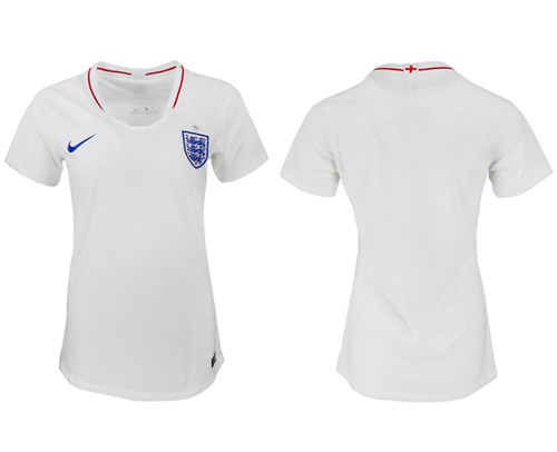 Women's England Blank Home Soccer Country Jersey Women's England Blank Home Soccer Country Jersey