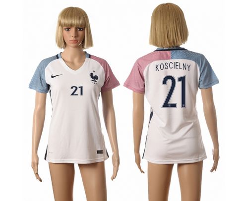 Women's France #21 Koscielny Away Away Soccer Country Jersey Women's France #21 Koscielny Away Away Soccer Country Jersey