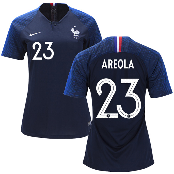 Women's France #23 Areola Home Soccer Country Jersey Women's France #23 Areola Home Soccer Country Jersey