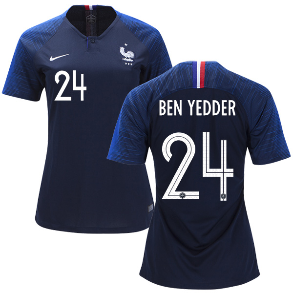 Women's France #24 Ben Yedder Home Soccer Country Jersey Women's France #24 Ben Yedder Home Soccer Country Jersey
