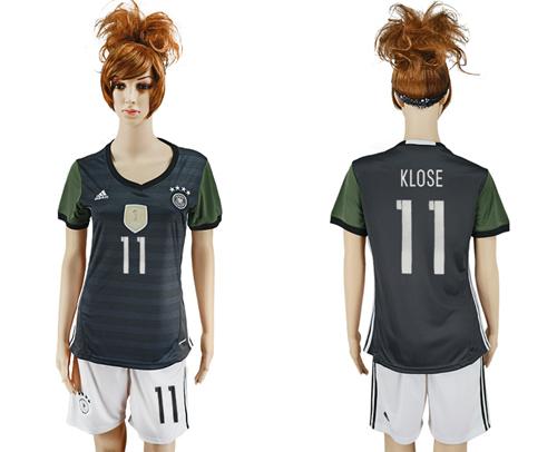 Women's Germany #11 Klose Away Soccer Country Jersey Women's Germany #11 Klose Away Soccer Country Jersey