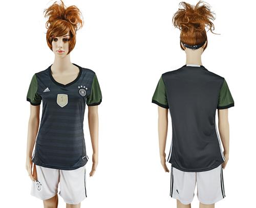Women's Germany Blank Away Soccer Country Jersey Women's Germany Blank Away Soccer Country Jersey
